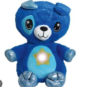 Ontel Star Belly Dream Lites Stuffed Teddy Bear w Night Light Cuddly Blue Puppy